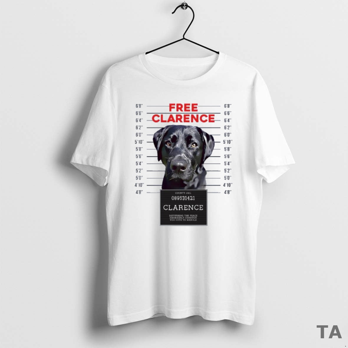 Top Labrador Dog Mugshot Free Clarence T Shirt Sweater