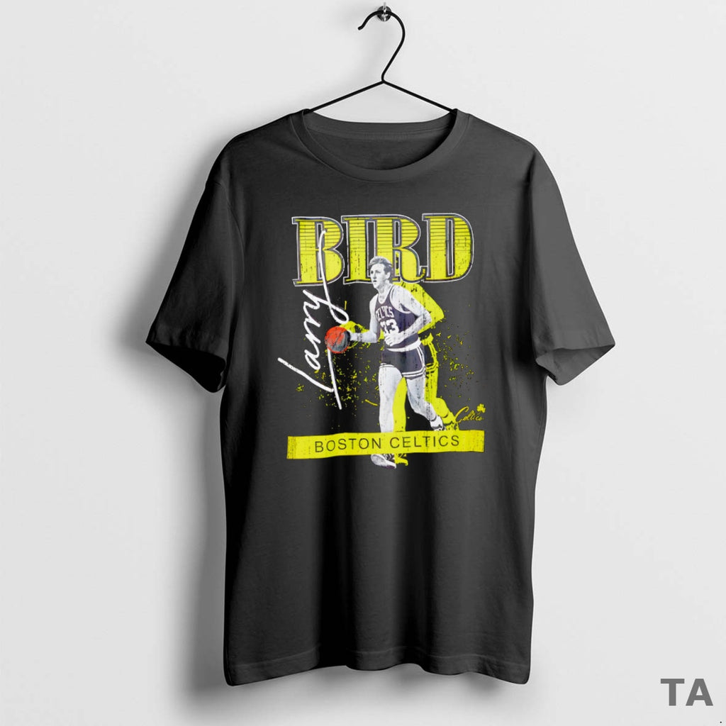 Top Larry Bird Boston Celtics Mitchell And Ness Neon Pop T Shirt Sweater