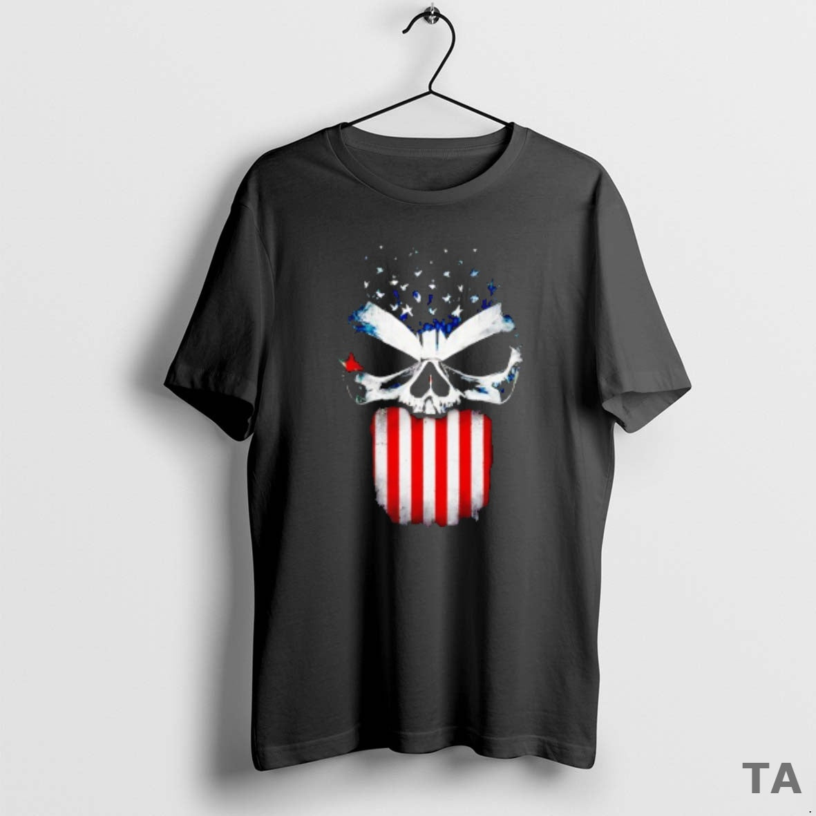Top Liberty Or Death Skull Vintage T Shirt Sweater