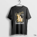 Top Los Angeles Dodgers 2025 World Series Champions Medallion Logo T Shirt Sweater