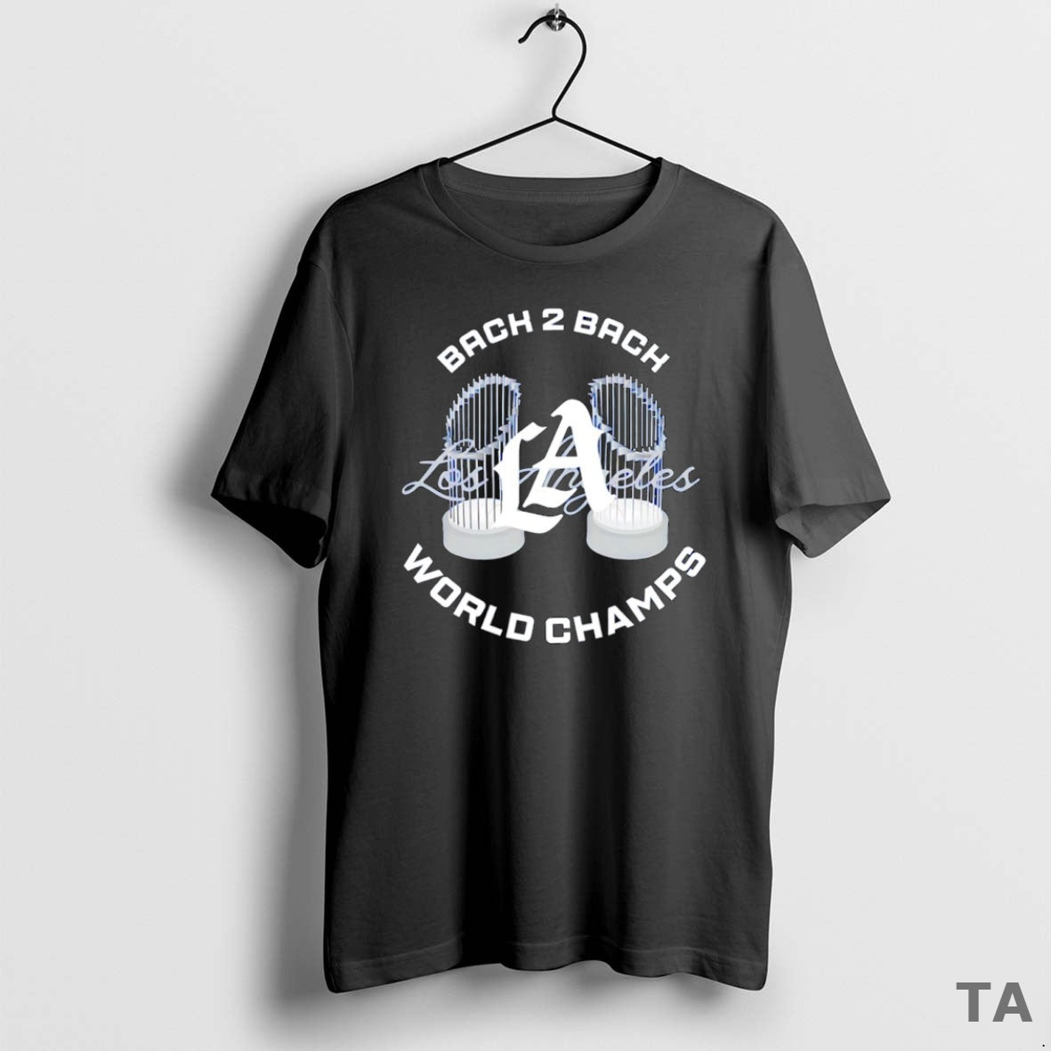 Top Los Angeles Baseball Back 2 Back World Champs Trophies T Shirt Sweater