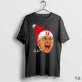 Top Patrick Mahomes Big Head Kansas City Chiefs Christmas Santa Hat Signature T Shirt Sweater