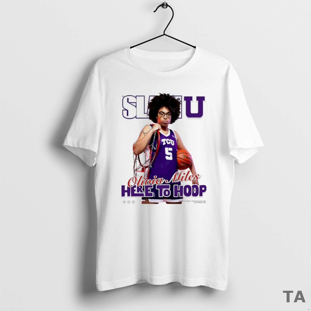 Top Slamu Olivia Miles Here To Hoop Circle T Shirt Sweater