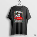 Top Santas Tech Support Rebooting Ugly Christmas T Shirt Sweater