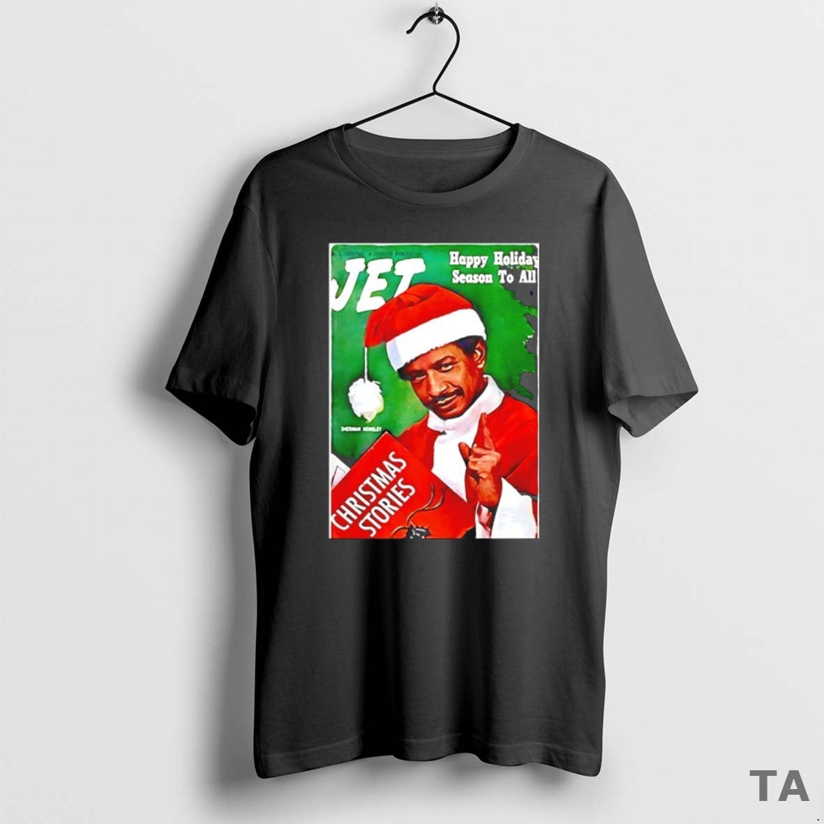 Top Sherman Hemsley Santa Claus Christmas T Shirt Sweater