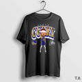 Top Steph Curry With Santa Hat Golden State Warriors Caricature Signature T Shirt Sweater