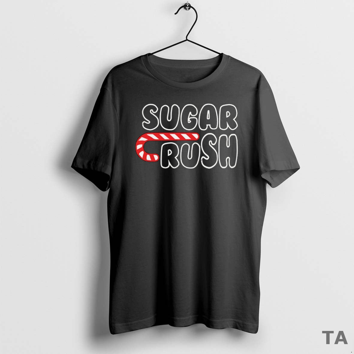 Top Sugar Rush Candy Cane Christmas T Shirt Sweater