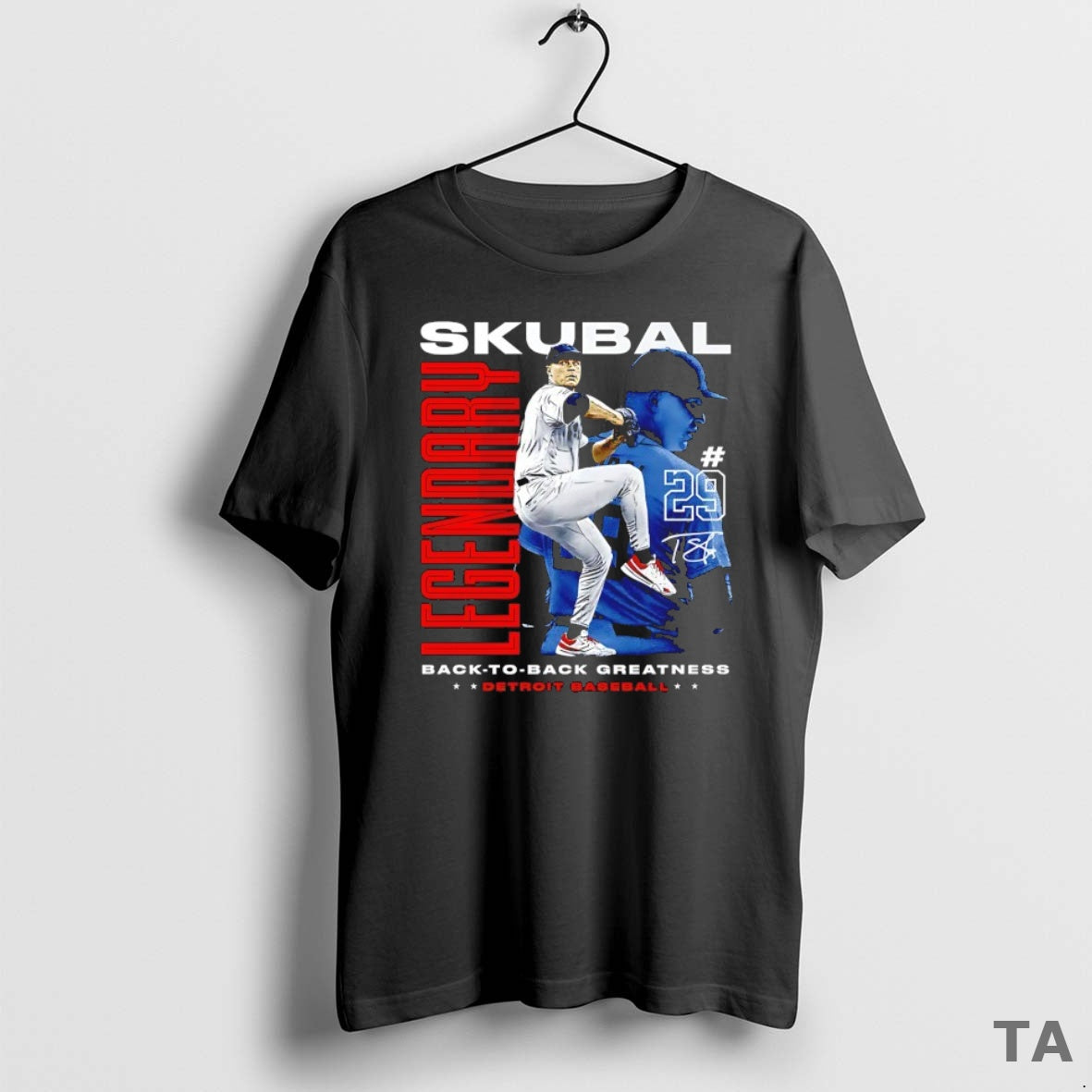 Top Tarik Skubal 29 Detroit Tigers Legendary Back To Back Greatness Signature T Shirt Sweater