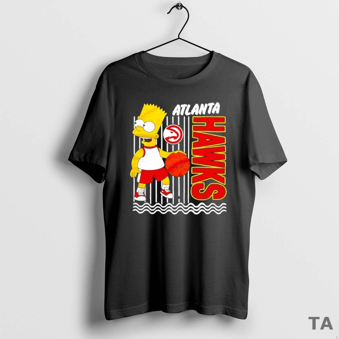 Top The Bart Simpson X Atlanta Hawks Nba Mashup T Shirt Sweater
