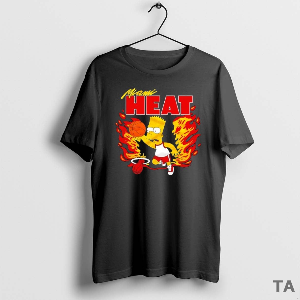 Top The Bart Simpson X Miami Heat Nba Mashup T Shirt Sweater