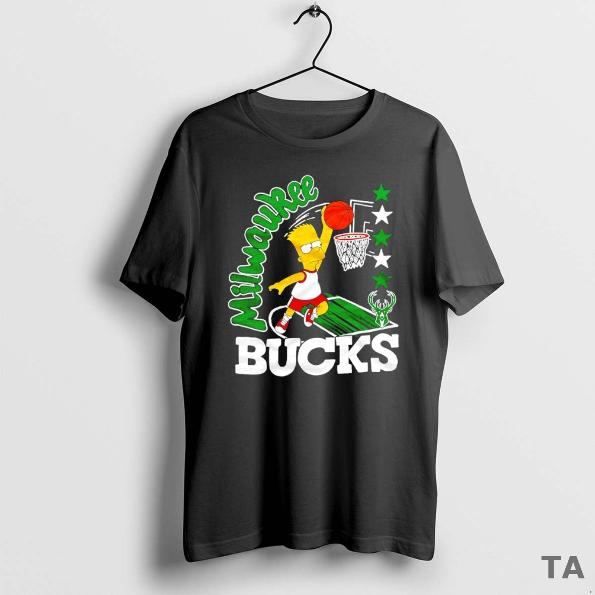 Top The Bart Simpson X Milwaukee Bucks Nba Mashup T Shirt Sweater