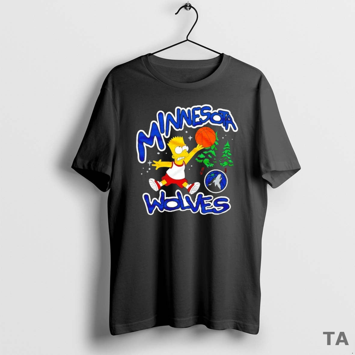 Top The Bart Simpson X Minnesota Timberwolves Nba Mashup T Shirt Sweater