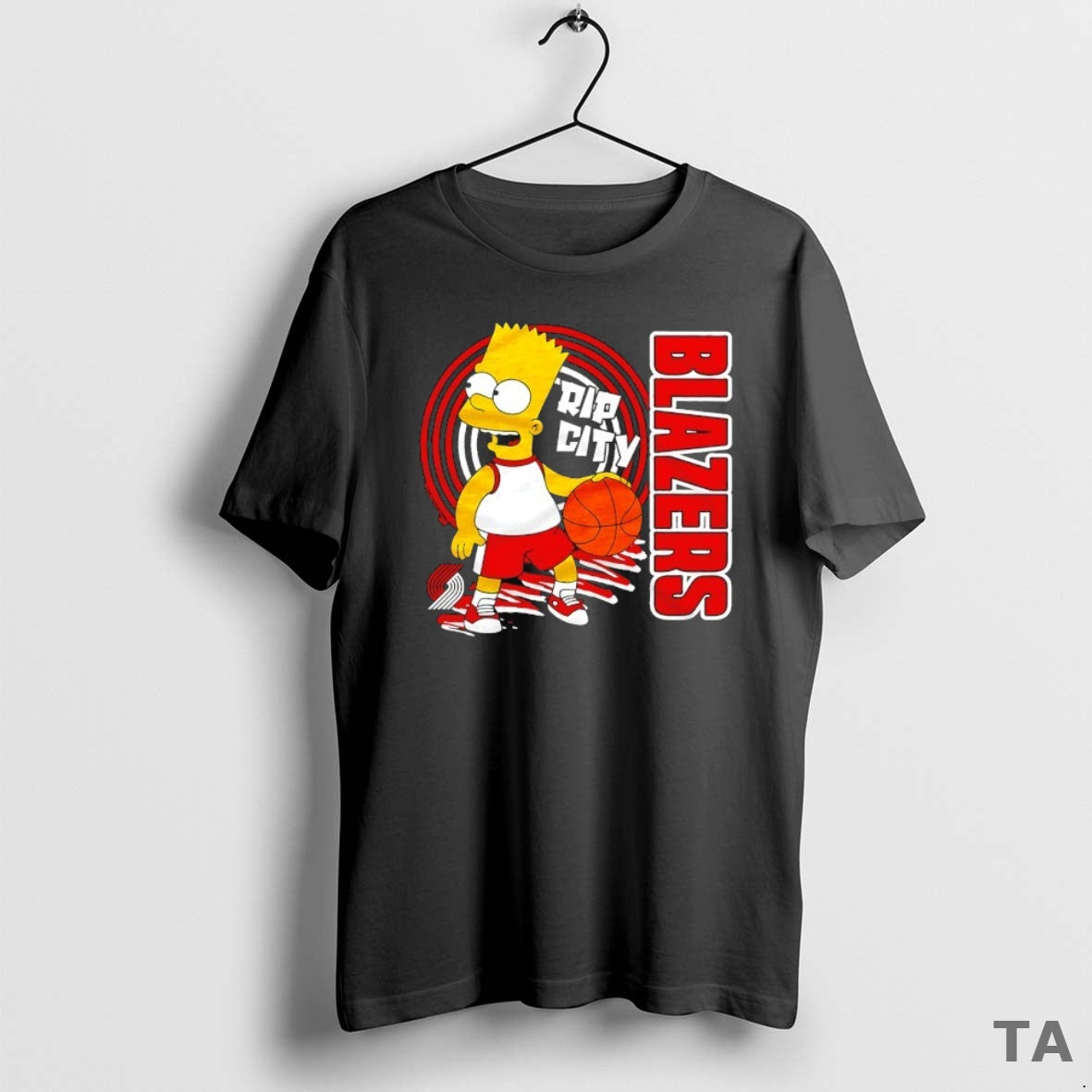 Top The Bart Simpson X Portland Trail Blazers Nba Mashup T Shirt Sweater
