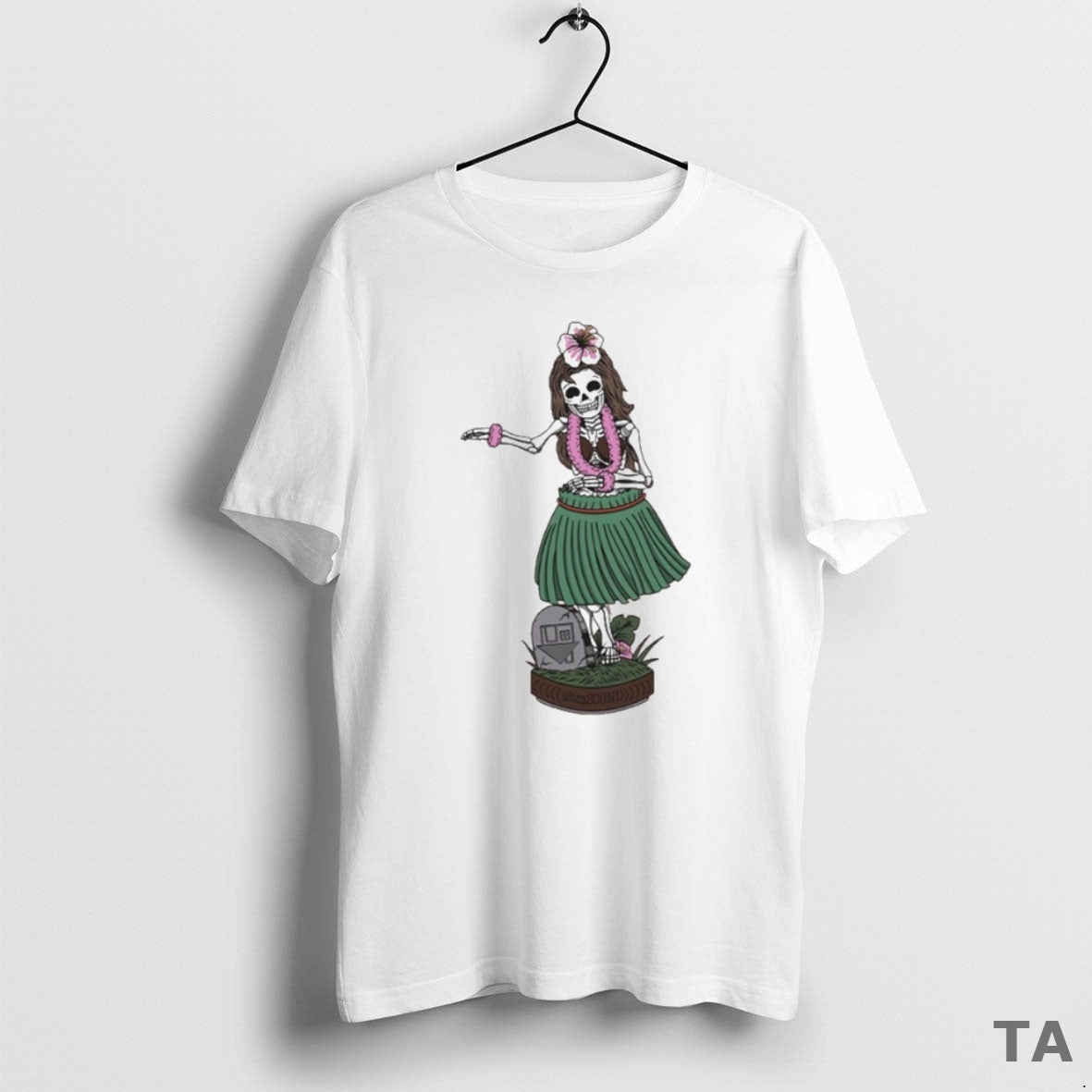 Top The Neighbourhood Hula Girl Skeleton T Shirt Sweater