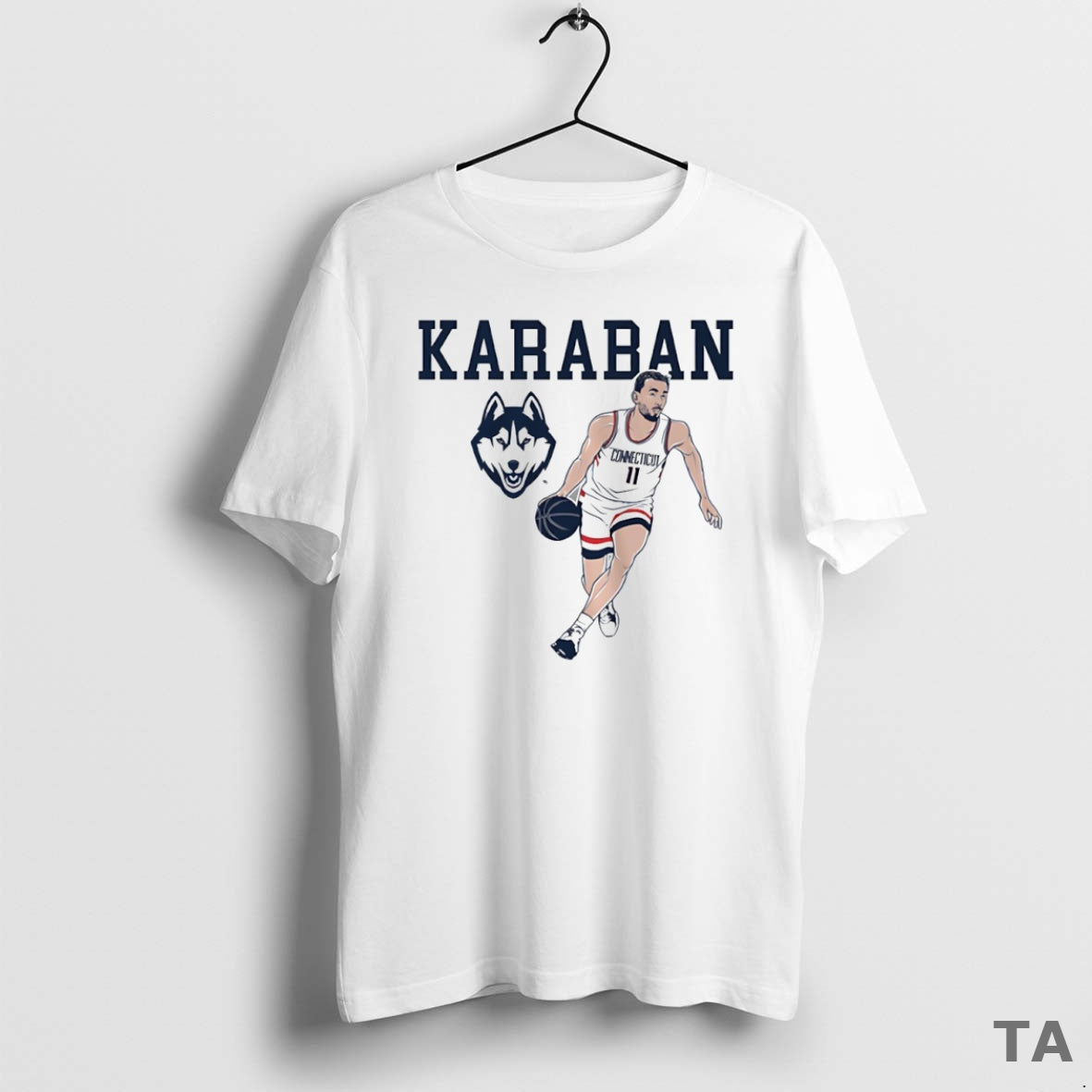 Top Uconn Huskies Basketball Alex Karaban 11 Pose Circle T Shirt Sweater