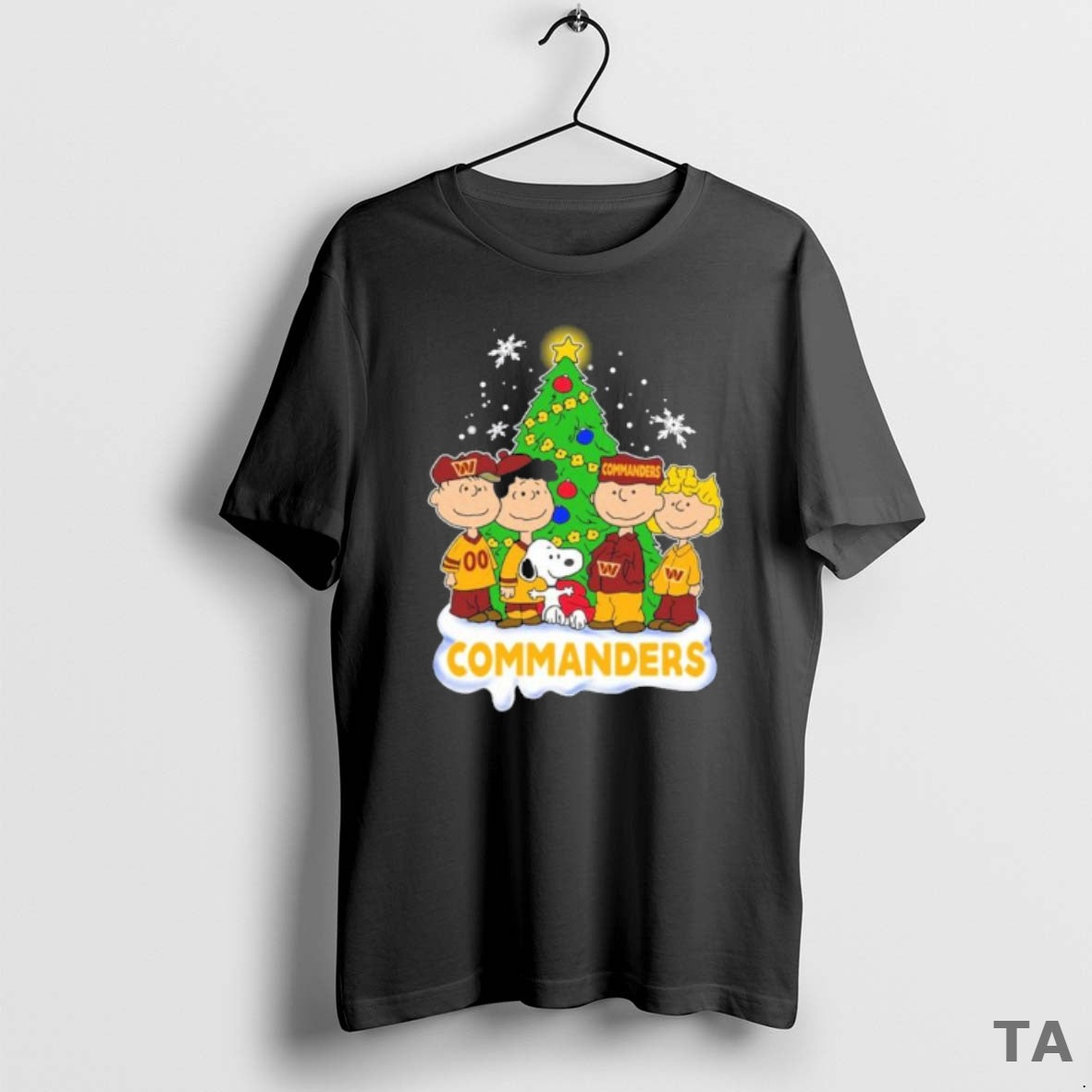 Top Washington Commanders X The Peanuts Christmas 2025 T Shirt Sweater