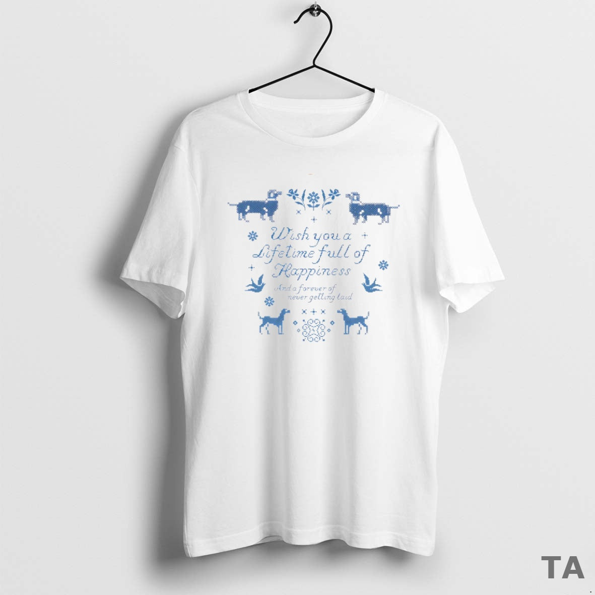 Top Wish You A Lifetime Full Of Happiness Ugly Christmas Circle T Shirt Sweater