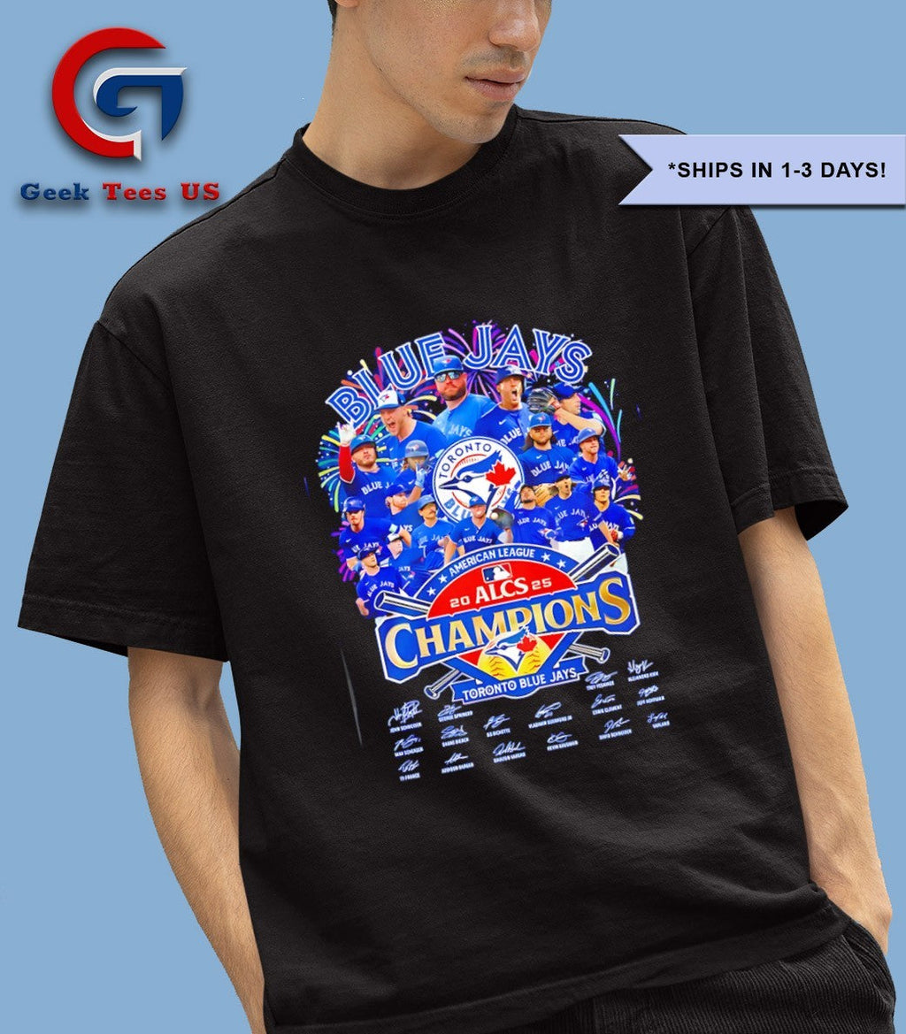 Toronto Blue Jays baseball 2025 American League Champions signature shirt Unisex , , , Long Sleeve Tee