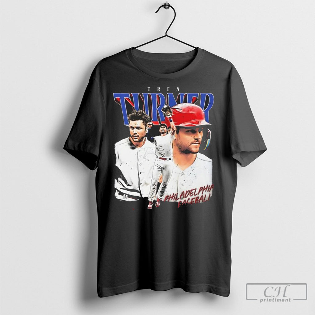 Trea Turner Philadelphia Baseball Retro Player Collage T Shirts