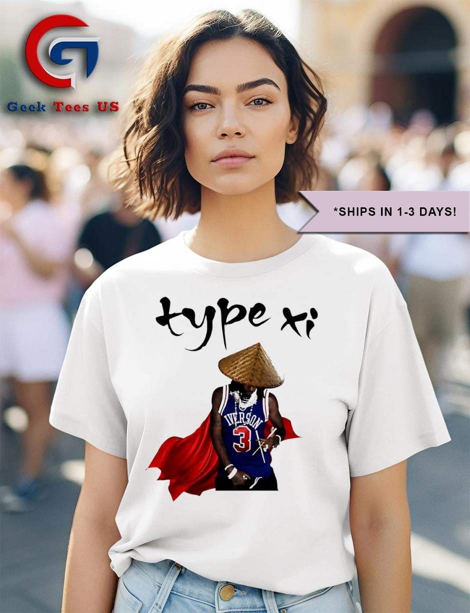 Type Xi Allen Iverson Philadelphia 76ers shirt Unisex , , , Long Sleeve Tee