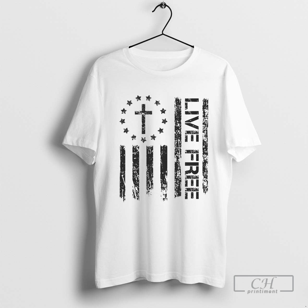 Us Flag Christian Conservative Live Free