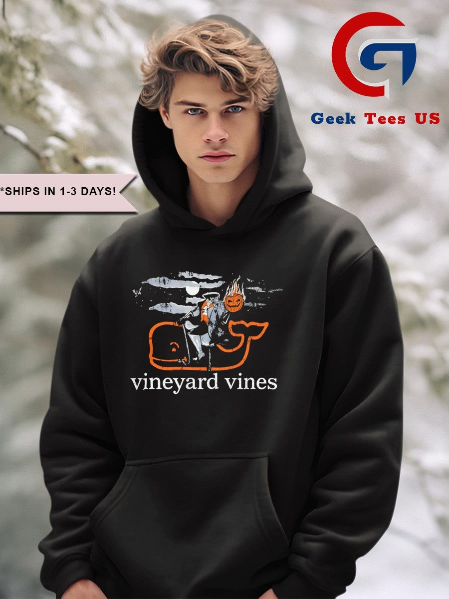 Vineyard Vines Headless Horseman Halloween Whale 2025 shirt Unisex , , , Long Sleeve Tee