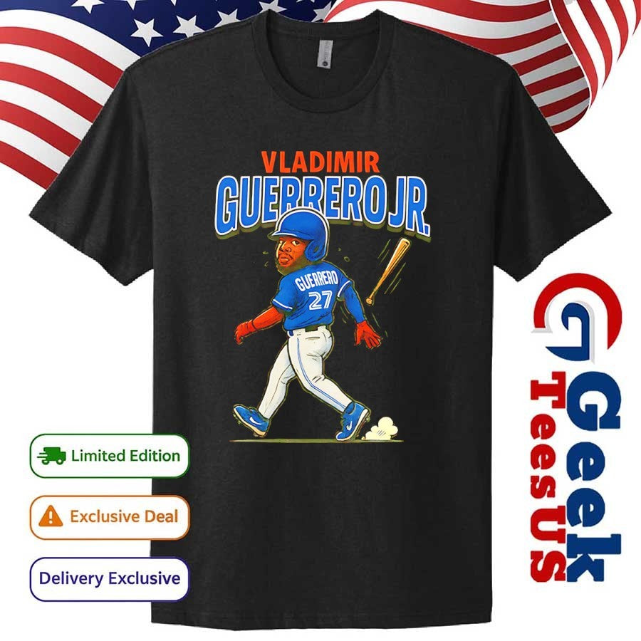 Vladimir Guerrero Jr. Toronto Blue Jays baseball caricature 2025 shirt Unisex , , , Long Sleeve Tee