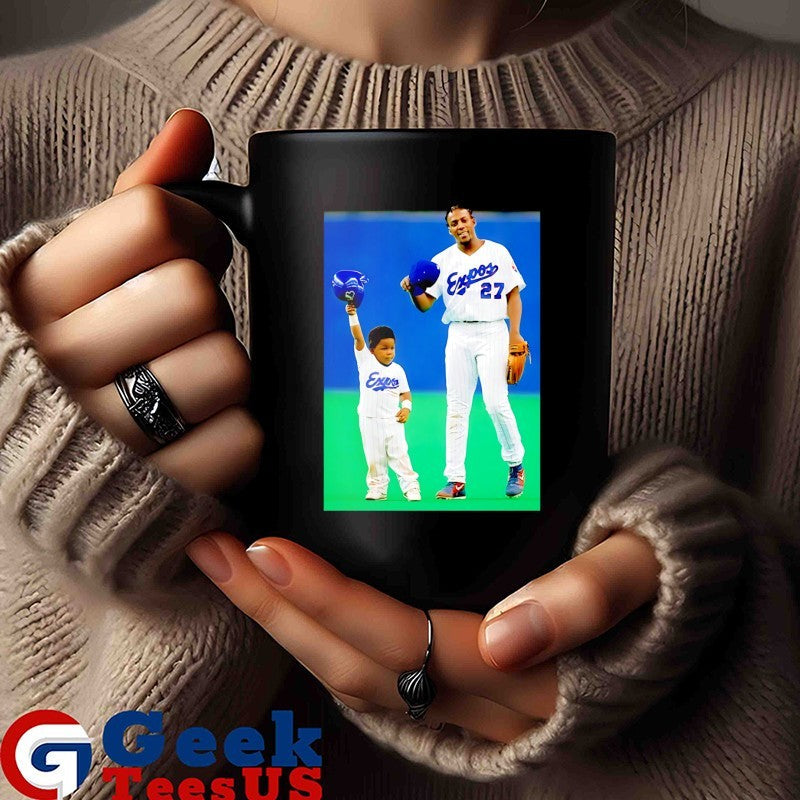 Vladimir Guerrero Sr with his son Vladimir Guerrero Jr Toronto Blue Jays baseball shirt Unisex , , , Long Sleeve Tee