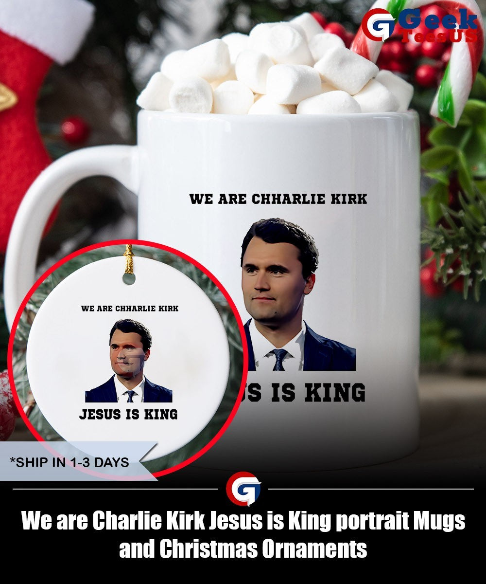 We are Charlie Kirk Jesus is King portrait shirt Unisex , , , Long Sleeve Tee