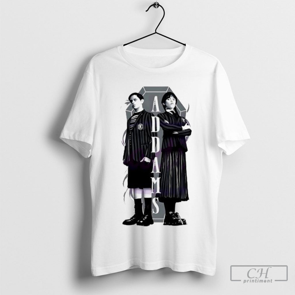 Wednesday Addams Siblings Adams Family Dark Horror Aesthetic Shirts