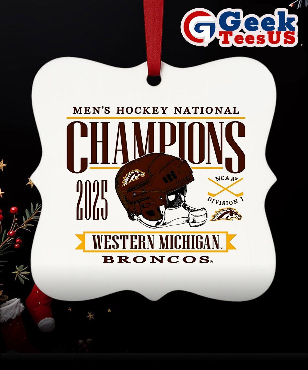 Western Michigan University Men’s Hockey 2025 National Champions helmet shirt Unisex , , , Long Sleeve Tee