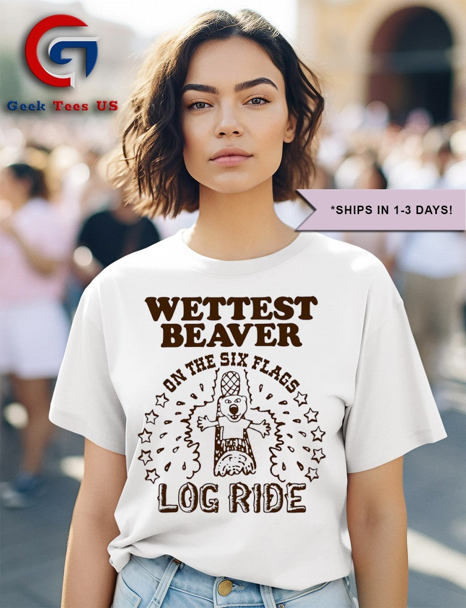 Wettest Beaver On The Amusement Park Log Ride Unisex , , , Long Sleeve Tee
