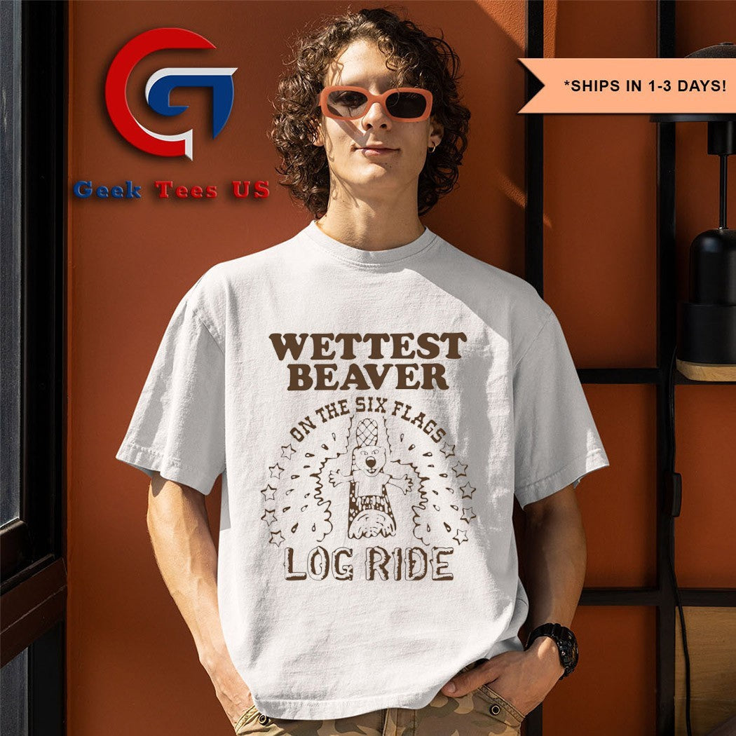 Wettest beaver on the amusement park log ride shirt Unisex , , , Long Sleeve Tee