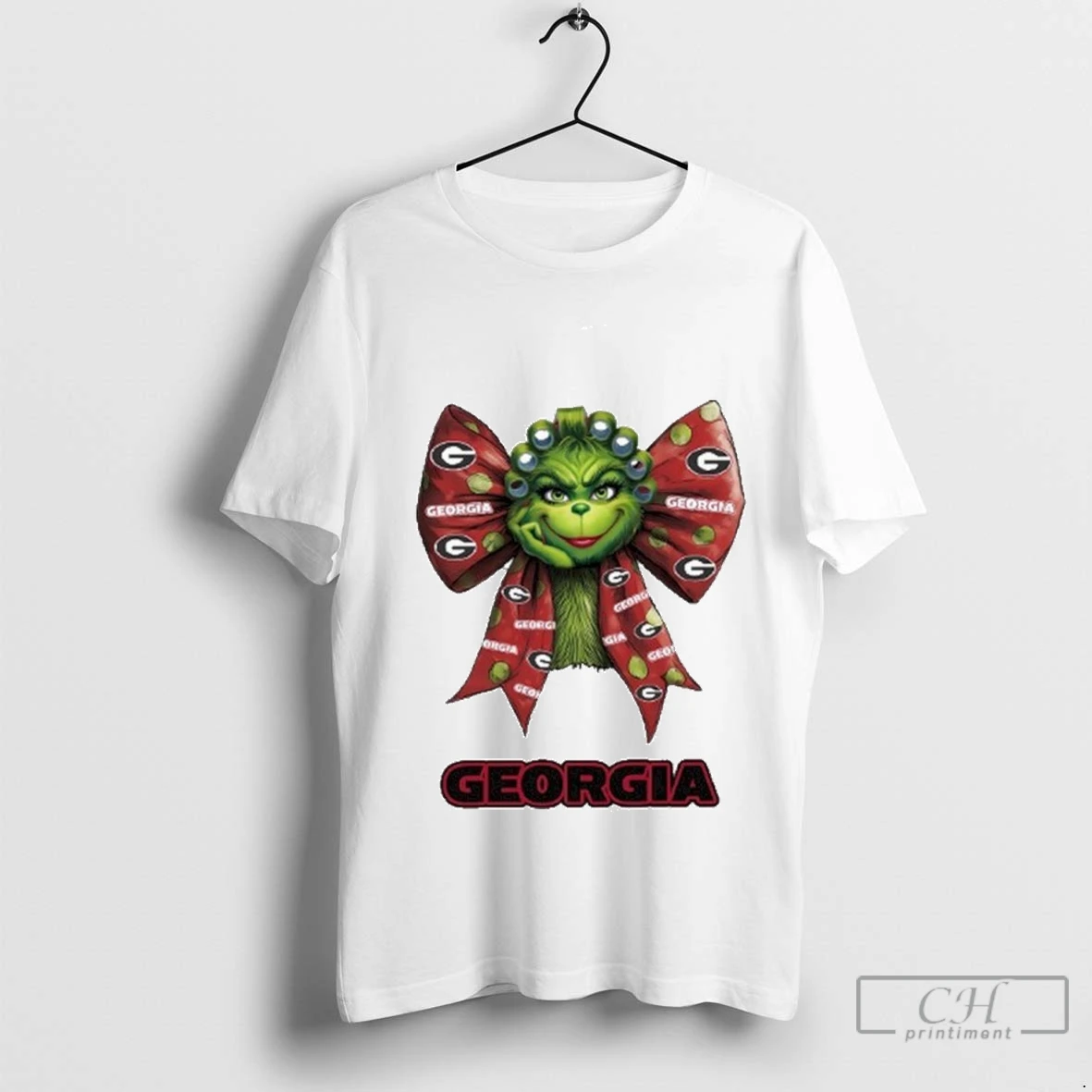 Women Grinch Bow Tie Georgia Logo