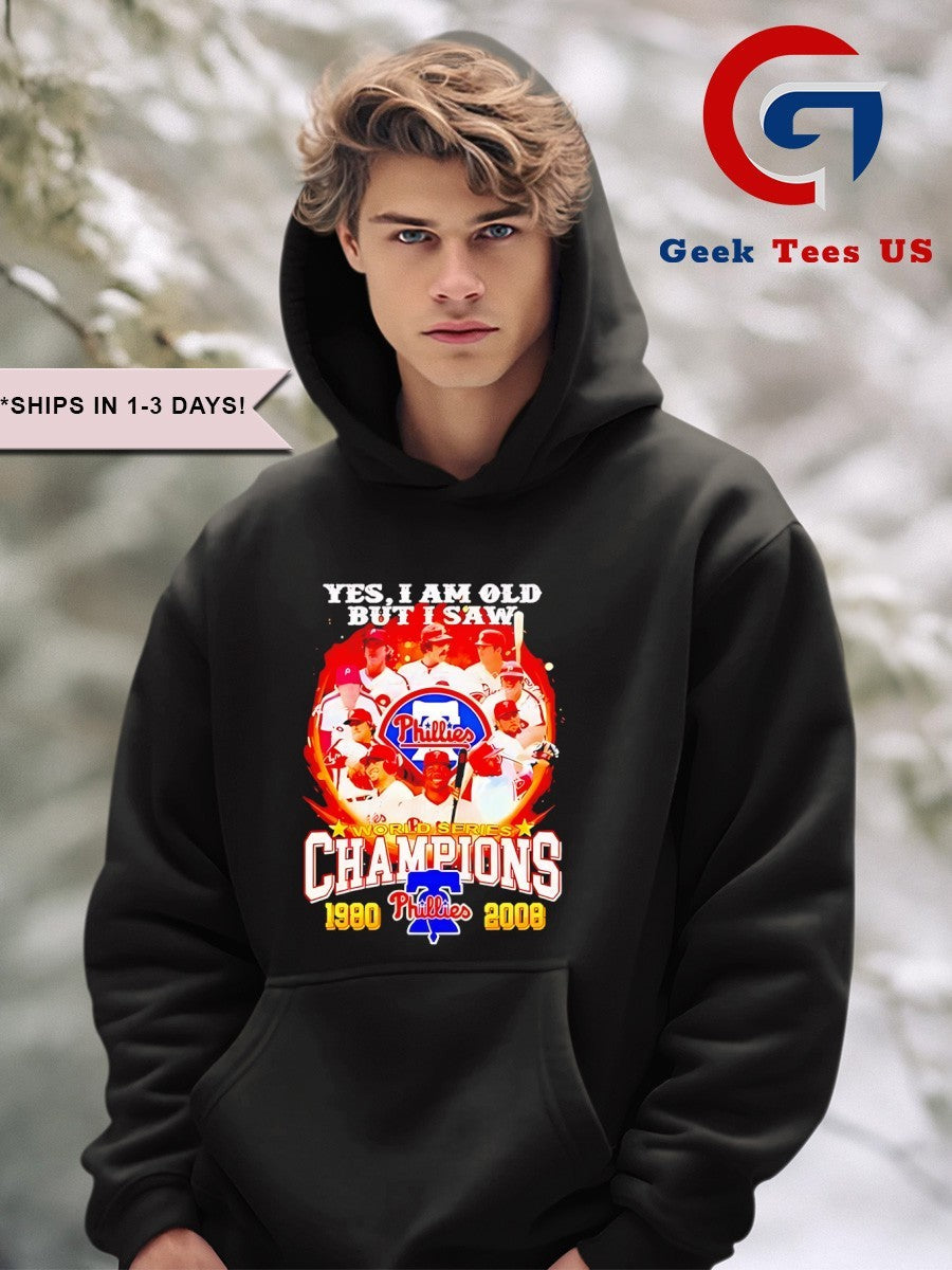 Yes I am old but I saw World Series Champions Philadelphia Phillies 1980-2008 signatures shirt