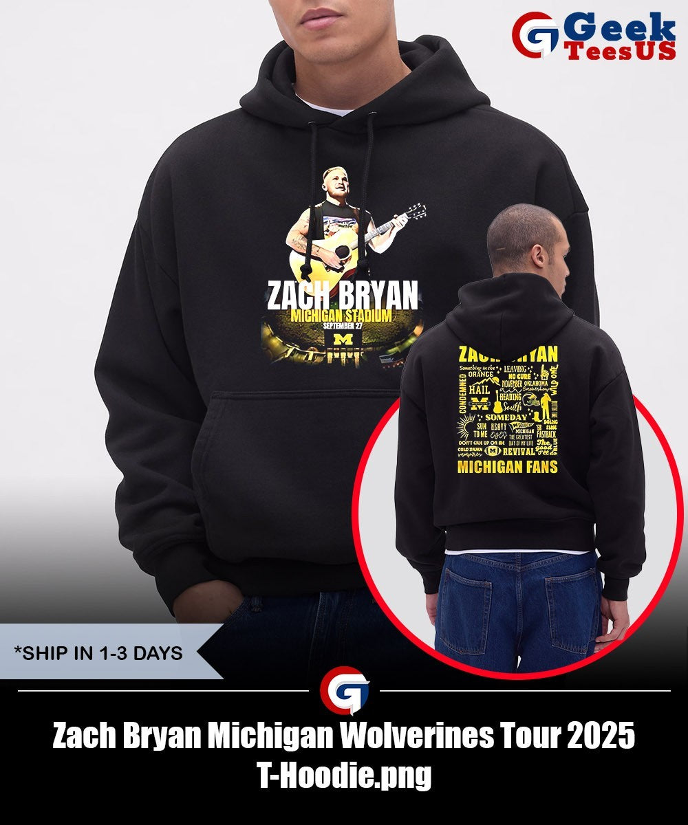 Zach Bryan Michigan Wolverines Tour 2025 Unisex , , , Long Sleeve Tee