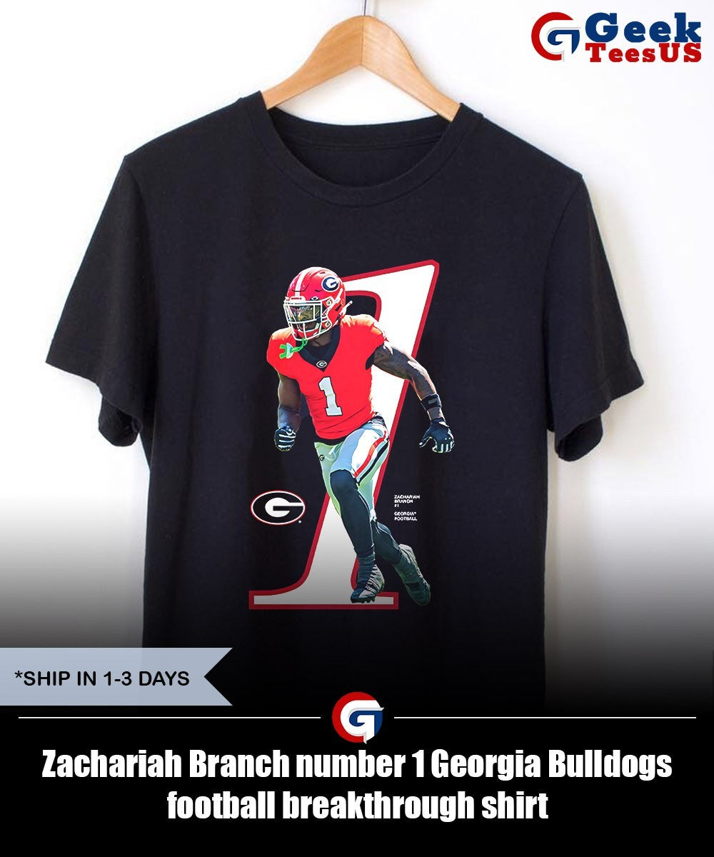 Zachariah Branch number 1 Georgia Bulldogs football breakthrough shirt Unisex , , , Long Sleeve Tee