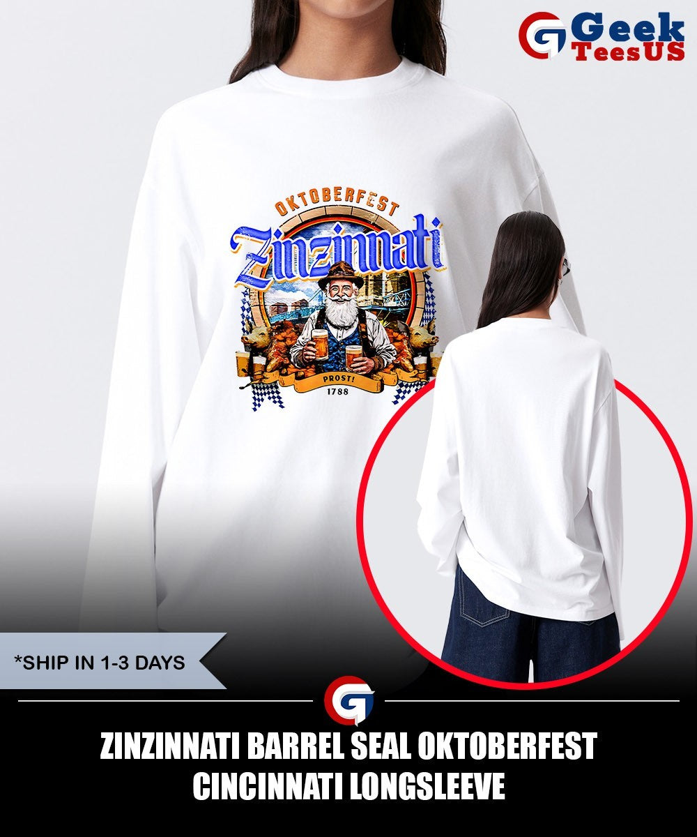 Zinzinnati Barrel Seal Oktoberfest Cincinnati shirt Unisex , , , Long Sleeve Tee