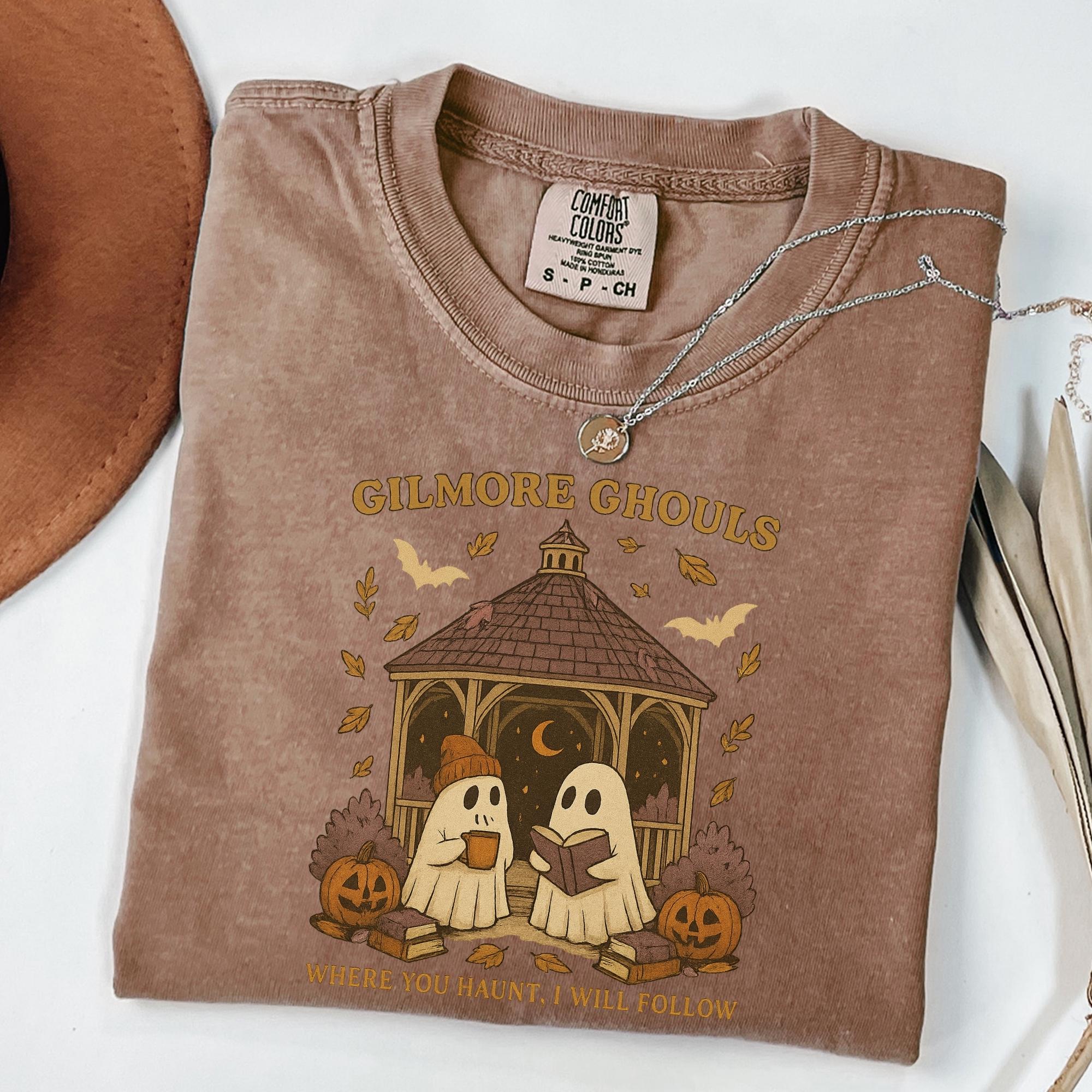 Gilmore Ghouls Where Haunt Follow Ghost Halloween Tee Spooky Fall Autum Ghost Couple