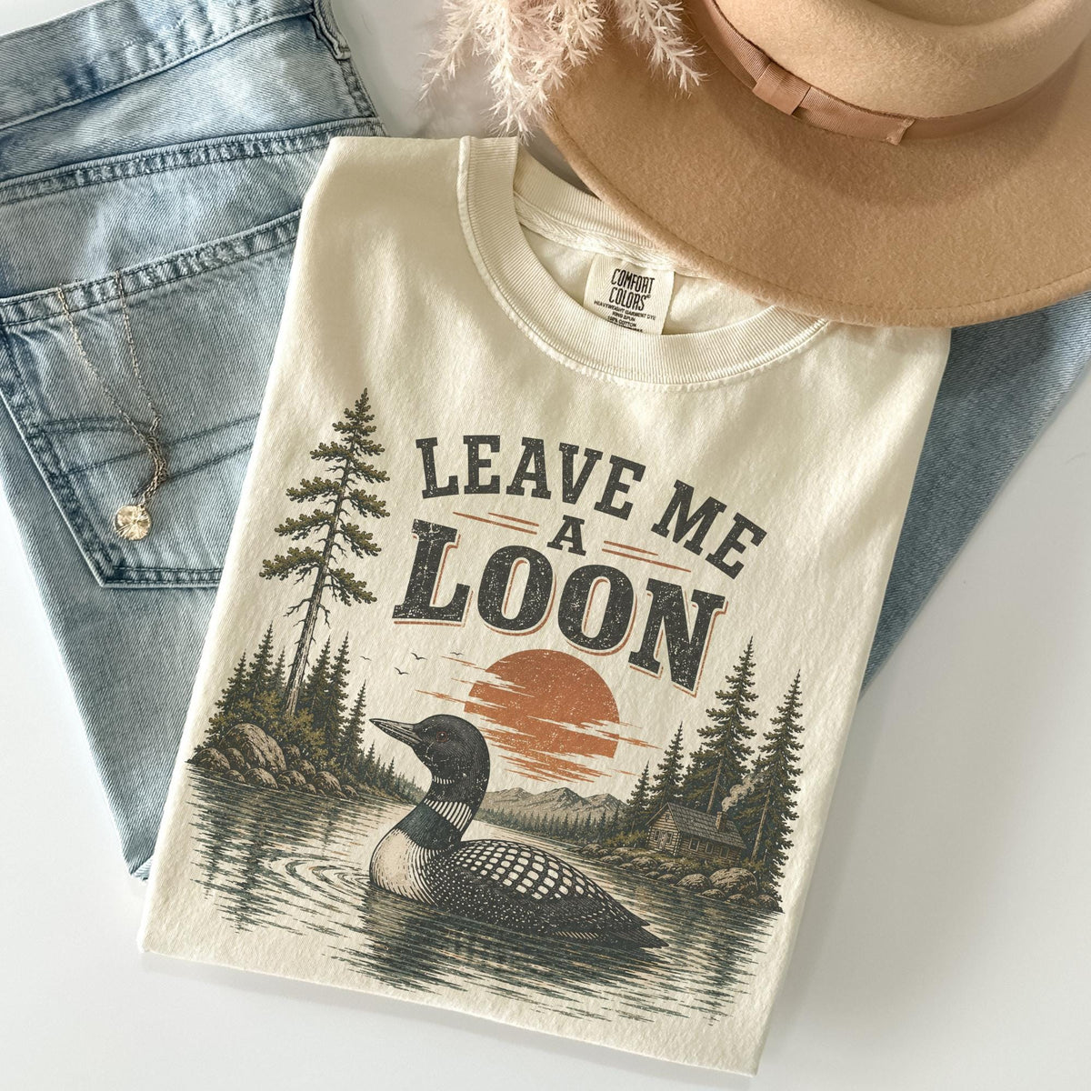 Leave Loon Bird Lover Minimalist Nature Outdoor Loon Unisex