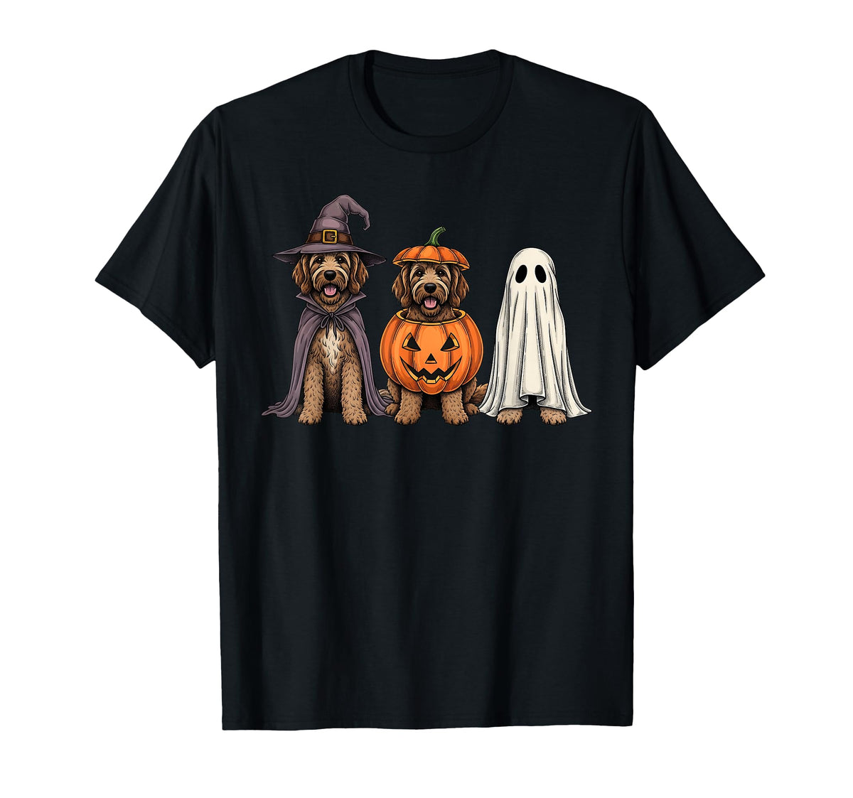 Spooky Ghost Goldendoodle Pumpkin Halloween Doodle Dog Lover (1)