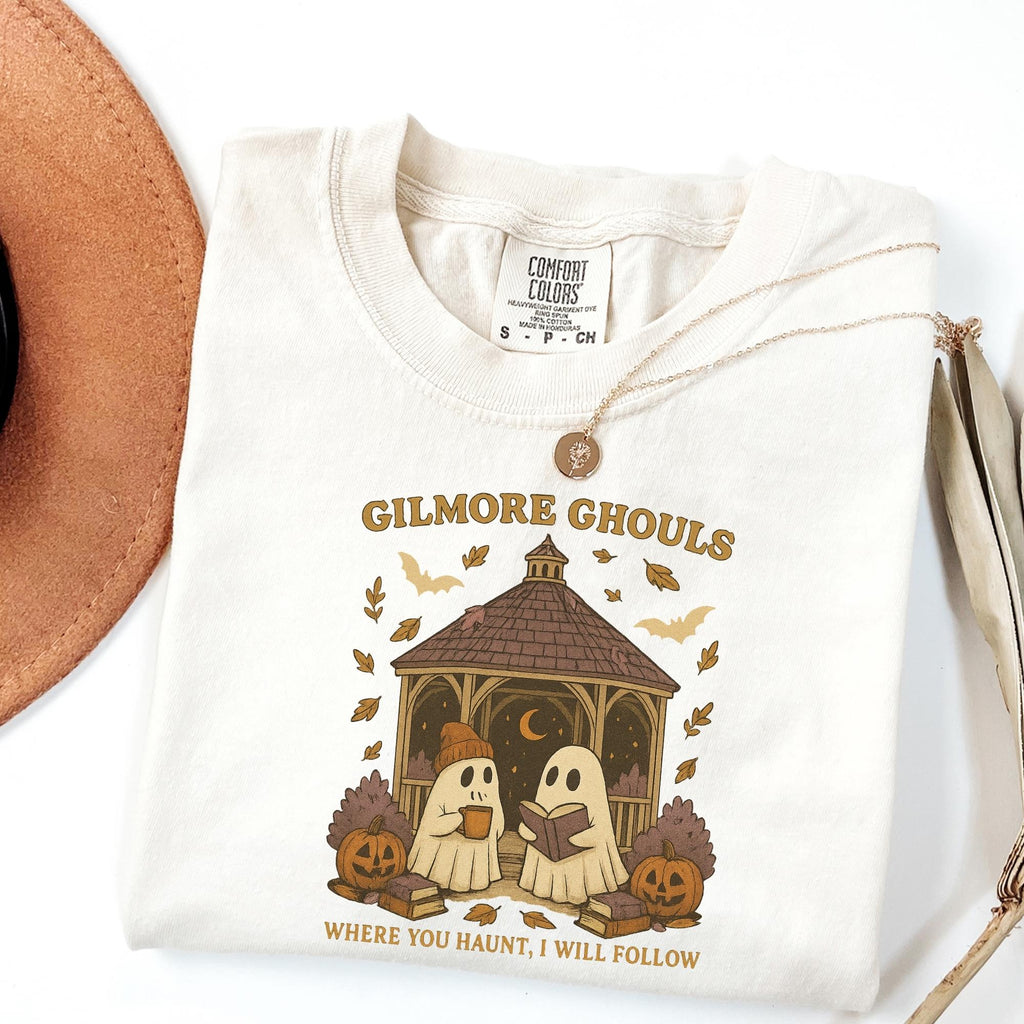 Gilmore Ghouls Where Haunt Follow Ghost Halloween Tee Spooky Fall Autum Ghost Couple