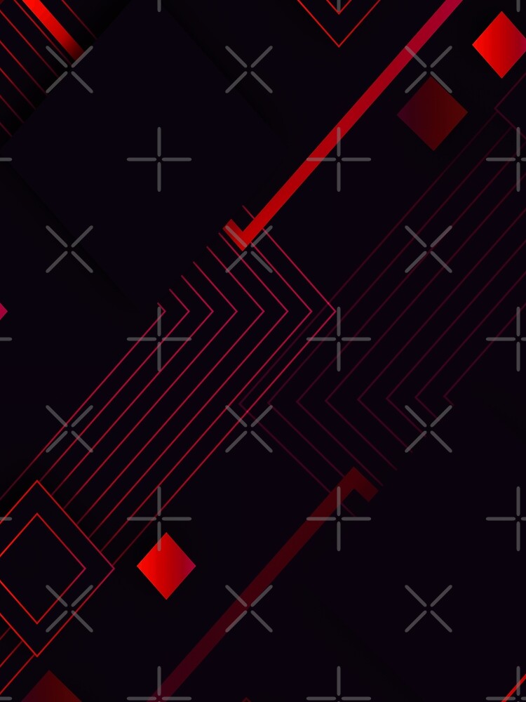 red black geometric by haroulita Unisex , , , Long Sleeve Tee