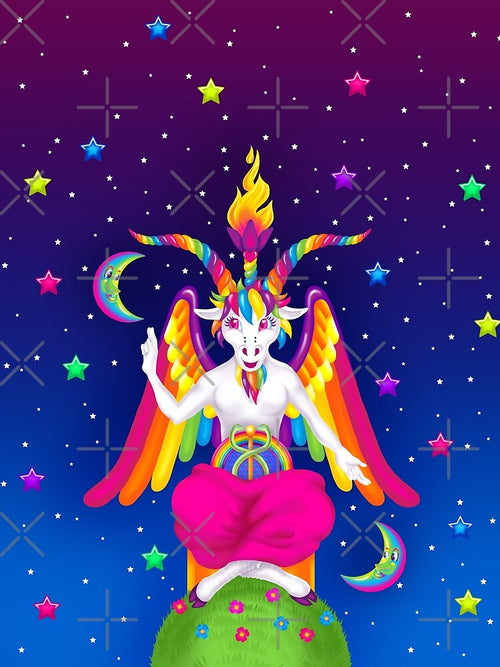 1997 Neon Rainbow Baphomet by creepygirlclub