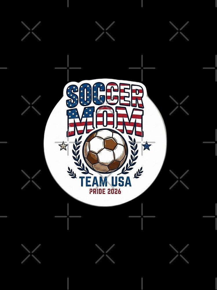 Vintage USA Soccer Mom Retro American Flag Football Fan by Fatomfatom Unisex , , , Long Sleeve Tee