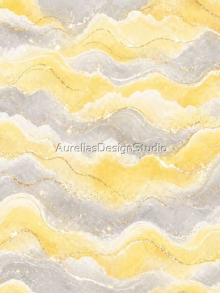 Yellow Grey Fashion Pattern by AureliasDesignStudio