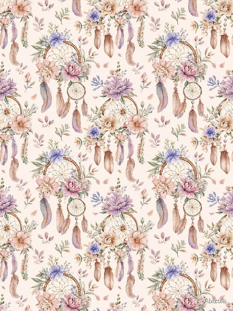 Boho Floral Dreamcatcher by Abizola