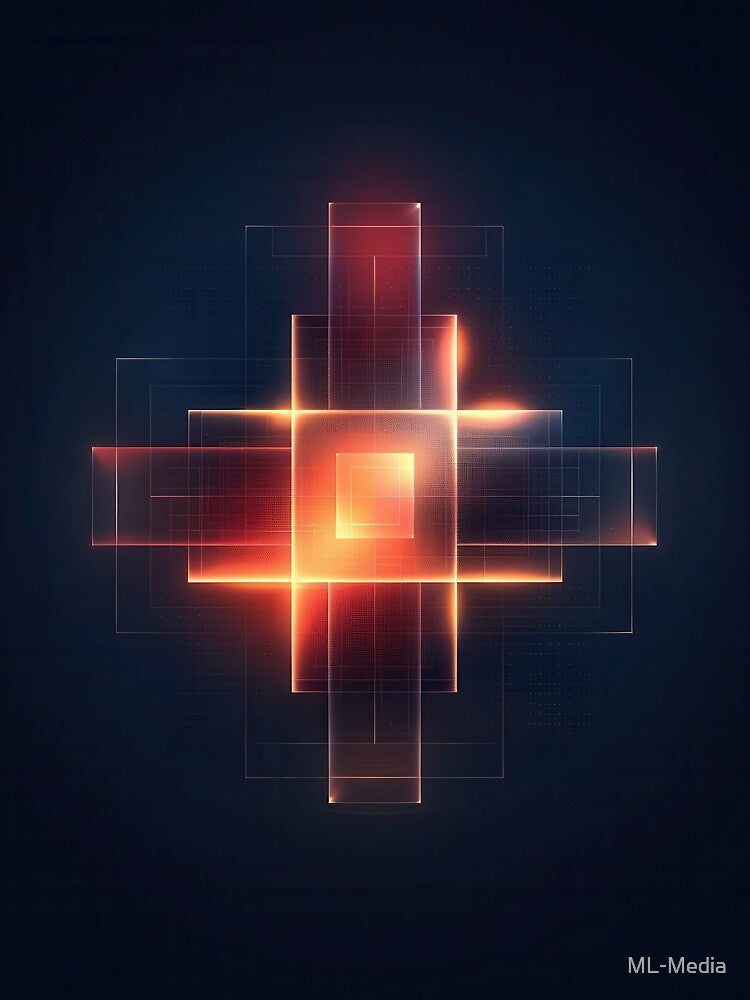 Neon Geometric Abstract Design by ML-Media