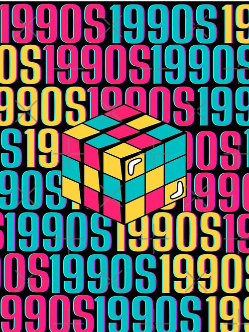 1990s retro design 6 - Black Background by PunjabanJatti