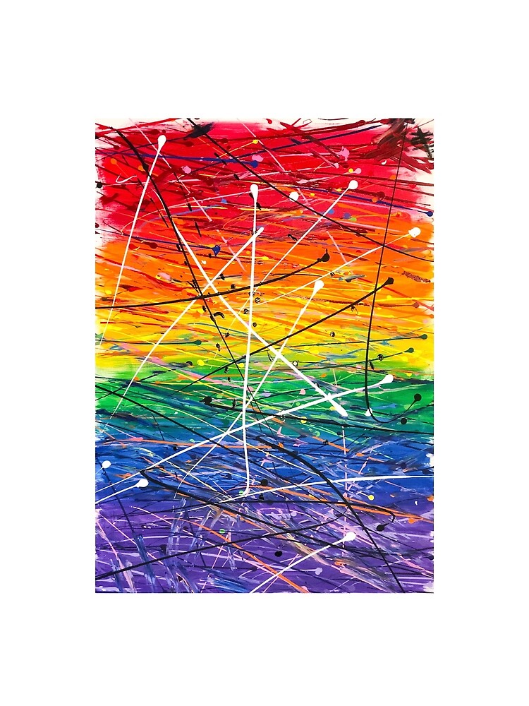 Rainbow Splatter by AHbyDesign Unisex , , , Long Sleeve Tee